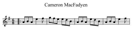 Cameron MacFadyen - staff notation