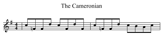 Cameronian, The  - staff notation