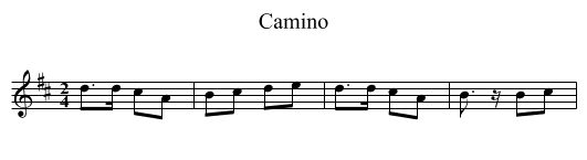 Camino - staff notation
