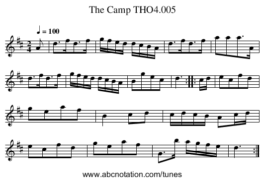 Camp THO4.005, The - staff notation