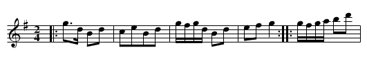CAMP TOWN HORNPIPE - staff notation