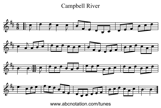 Campbell River - staff notation