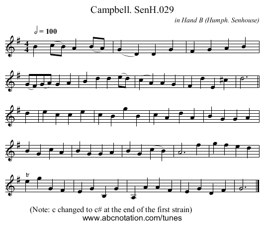 Campbell. SenH.029 - staff notation