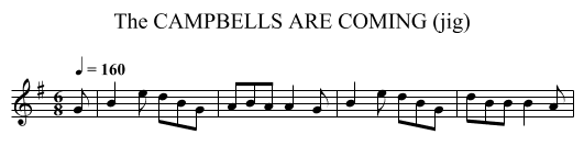 CAMPBELLS ARE COMING (jig), The - staff notation