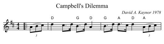 Campbell's Dilemma - staff notation
