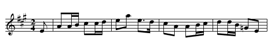 Campbell's Farewell to Redcastle - staff notation