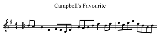 Campbell's Favourite - staff notation