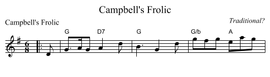 Campbell's Frolic - staff notation