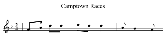 Camptown Races - staff notation
