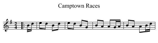 Camptown Races - staff notation