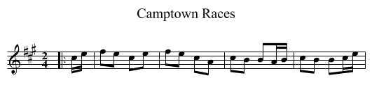 Camptown Races - staff notation