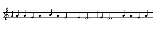 Camptown Races - staff notation