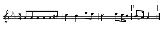 Canción de Ronda (CT 410) - staff notation