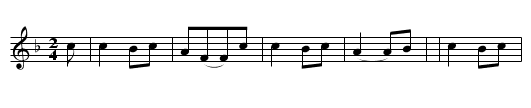 Canción popular - staff notation