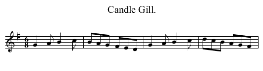 Candle Gill. - staff notation