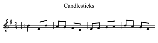Candlesticks - staff notation