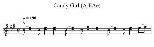 Candy Girl (A,EAe) - staff notation