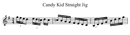 Candy Kid Straight Jig - staff notation