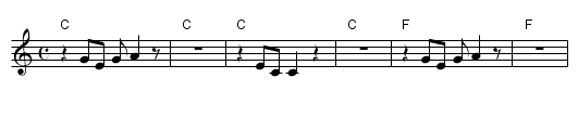 Candy man - staff notation