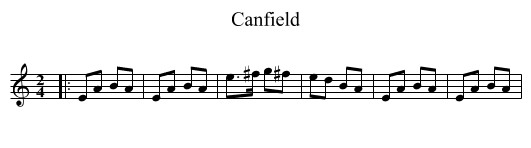 Canfield - staff notation