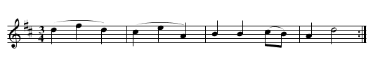 Caniad cl?ch - staff notation