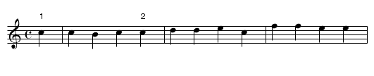 Canon - staff notation