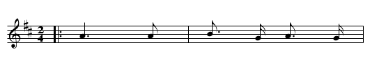 Cantaide neñas, cantaide - staff notation