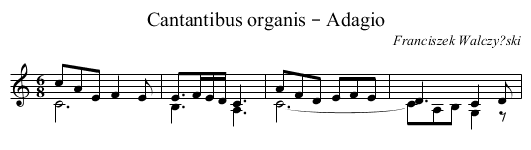 Cantantibus organis – Adagio - staff notation