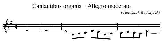 Cantantibus organis – Allegro moderato - staff notation