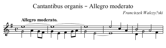 Cantantibus organis – Allegro moderato - staff notation