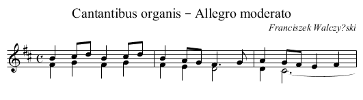 Cantantibus organis – Allegro moderato - staff notation