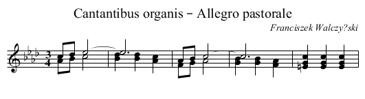 Cantantibus organis – Allegro pastorale - staff notation