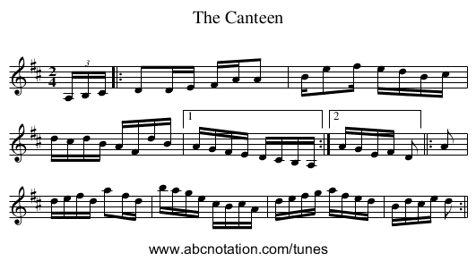 Canteen, The - staff notation