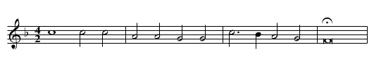 Canto delle parete - staff notation