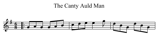 Canty Auld Man, The  - staff notation