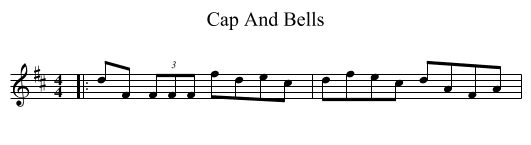 Cap And Bells - staff notation