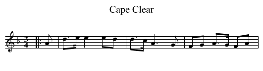 Cape Clear - staff notation