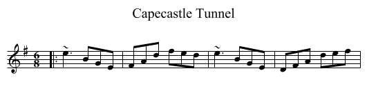 Capecastle Tunnel - staff notation