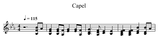 Capel - staff notation