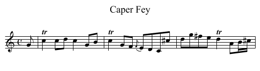 Caper Fey - staff notation