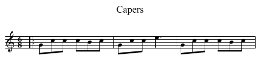 Capers - staff notation