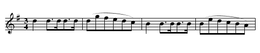 Capillaire Minuet - staff notation
