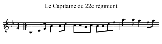 Capitaine du 22e régiment, Le - staff notation