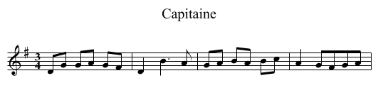 Capitaine - staff notation