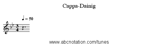 Cappa-Dainig - staff notation