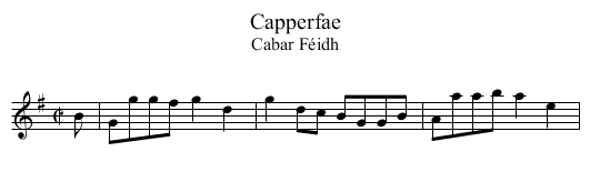 Capperfae - staff notation