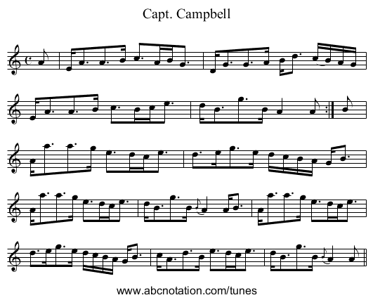 Capt. Campbell - staff notation