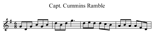 Capt. Cummins Ramble - staff notation