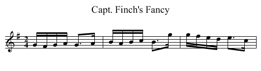 Capt. Finch's Fancy - staff notation