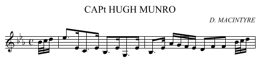 CAPt HUGH MUNRO - staff notation